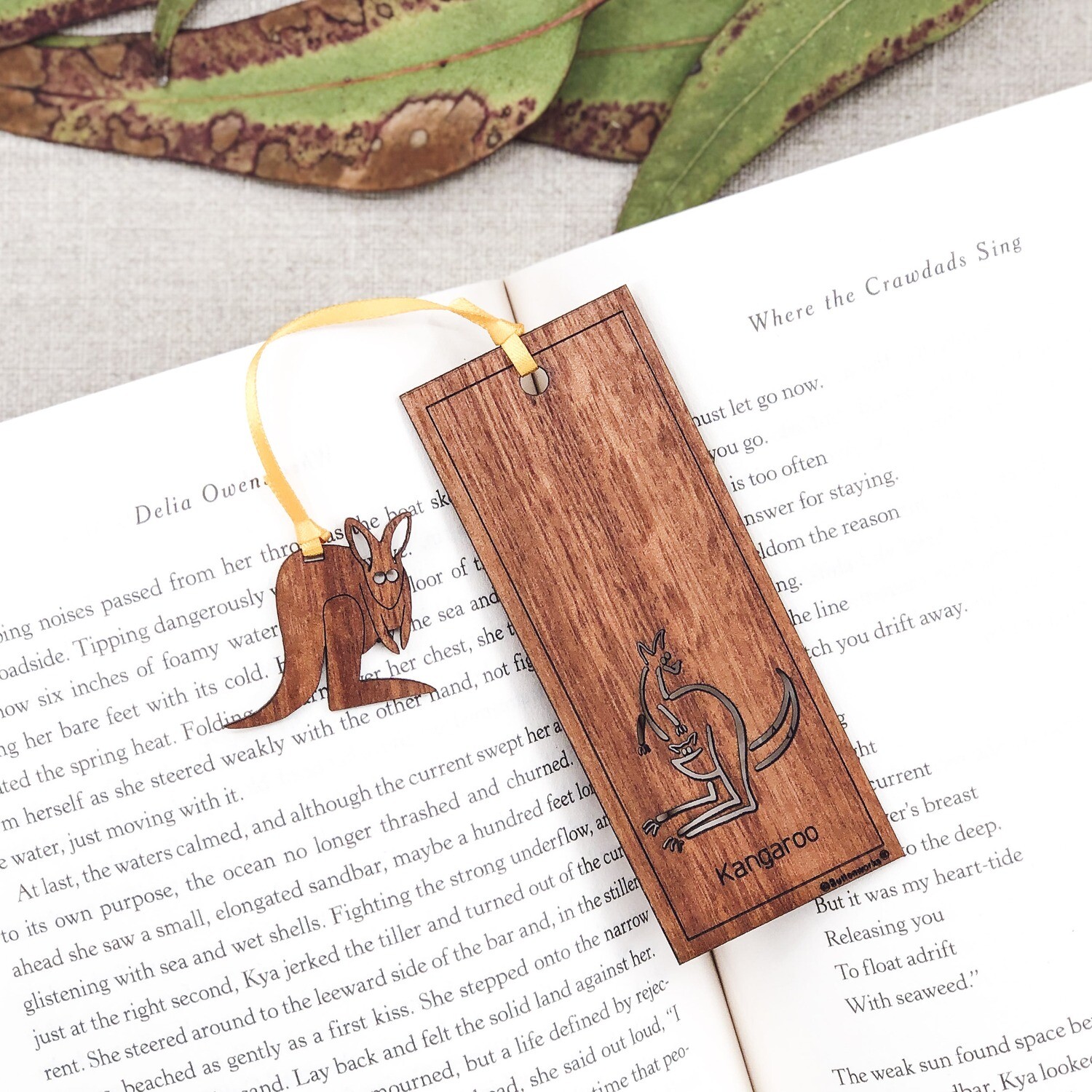 Wooden Book Mark - Kangaroo